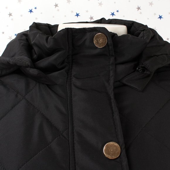 Removable Hood Quilted Padding Jacket Black - Picture 3 of 9